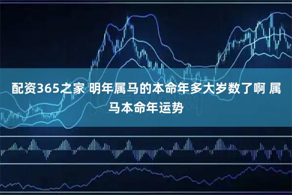 配资365之家 明年属马的本命年多大岁数了啊 属马本命年运势