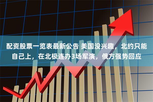 配资股票一览表最新公告 美国没兴趣，北约只能自己上，在北极连办3场军演，俄方强势回应